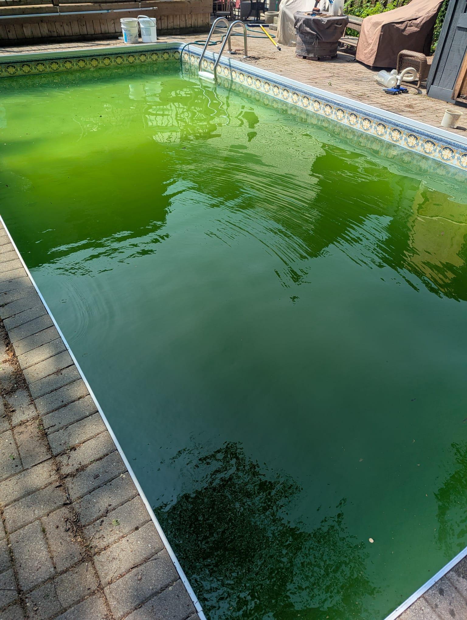 Pool opening equipment and setup